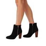 Guess Black Velvet Ankle Boot Animal Print Pony Hair Heel Size 8 Booties GGEMIT Photo 1