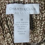 Charter Club Brown Metallic Cowl Neck Long-Sleeve Winter Fall Sweater Medium Photo 5