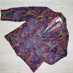 Coldwater Creek  metallic threads paisley jacket / blazer coat petite large shiny Photo 0