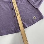 Carhartt  Shirt Womens Small Purple Button Down Roll Tab‎ Sleeve Top Casual Photo 6
