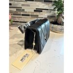 VALENTINO ORLANDI Bag Black w/Gunmetal Diamond Quilted Crossbody Shoulder New Photo 2