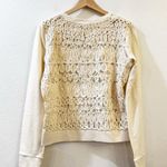 Anthropologie Akemi + Kin Ivory Long Sleeve Top Textured Sequin Size S Photo 4