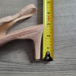 Franco Sarto  Womens Dayanara Slingback Heels Pointed Toe Knot Suede Beige sz 10 Photo 1