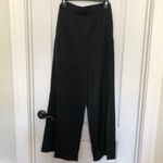 Commense Women's Oversized Satin Wide Leg Dress Pants Regular Fit Black‎ XS NWT Black Photo 1