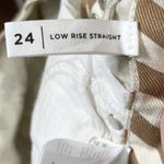 PacSun  Low Rise Straight Leg Jeans Chevron Print Brown Split Hem Women’s Size 24 Photo 8