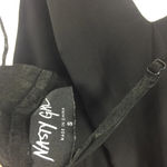 Nasty Gal Black Satin Open Back Party Jumpsuit Small Photo 4