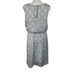 White House | Black Market WHBM SZ 12 A-Line Dress Houndstooth Sleeveless Lined Keyhole V-Neck Knee Length Photo 4