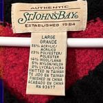 st. john's bay St John’s Bay large womens sweater pullover striped v-neck wool blend stretchy Photo 2