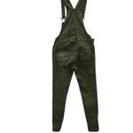 American Bazi Cotton Stretch Skinny Overalls Olive Green 7 Pocket Womens Small Photo 12