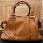 Michael Kors MICHAEL  Brookville Update Cognac Brown Leather Medium Bowling Bag Photo 1