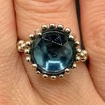 Pandora  Authentic Silver 'Midnight Star' Blue Crystal 925 Stone Ring Size 5 Photo 1