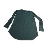 Chaser  Waffle Knit Button Cuff Thermal Top Teal Long Sleeve S Photo 5