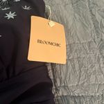 Bloomchic Navy Swim Dress NWT Women’s size 10 White Photo 2