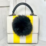 Les Petits Joueurs Mini Alex Bunny Leather Top Handle Bag balck / White / Yellow Black Photo 1