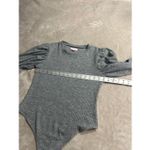 Pink Lily  Women's Size Medium Gray One Piece Balloon Sleeve Bodysuit Photo 5