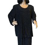 Onyx Nite Formal  black pop over shimmering formal drop waist dress size 18 Photo 3