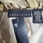 Attention NWT  Faux Wrap Dress Size Large – Abstract Print Short Sleeve Stretch Photo 7