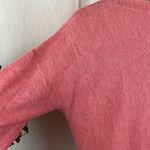 J.Jill Linen Blend Pink Woven Half Sleeve Crewneck Top XS Photo 2