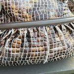 Fendi Croc Embossed Canvas Bronze Handbag EUC Photo 12