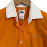 Lacoste Vintage Orange Button Front Blouse Shirt Women's Size 34 Photo 2