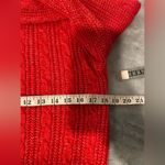 Crown & Ivy NWT Size SP Red Cable knit Puff Sleeve Pullover Crew Neck Seeater Photo 6