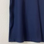 Eileen Fisher  Navy Washable Stretch Crepe Side Zip Shift Dress Medium Petite Photo 4