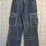 SheIn distressed big pocket high rise cropped jeans size S (2) Photo 0