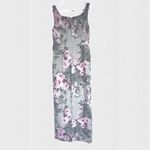 Adrianna Papell NWT  Slate Blush Floral Matelasse Long Dress Formal Gown - 12 Photo 4