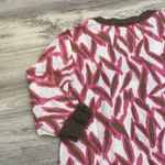JM Collection 100% Linen Pink, Brown & White Abstract Print Tunic Size 14 Photo 11