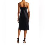 Cami NYC  Cressida Button-Front Silk Slip Dress in Black Photo 1