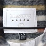 BLANK NYC Plaid Fringe Shirt Jacket Shacket Button Down Neutral Black Women's XS Photo 6