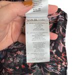 IRO  Lou Top in Black Floral Red Long Sleeve Sheer Puff Sleeve Size 6‎ Medium M Photo 8
