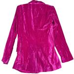 Nasty Gal  Collection Fuchsia Crushed Velvet Blazer – US 4 Photo 5