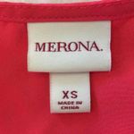 Merona -Bright coral blouse with ruffles. Sz XS Photo 2