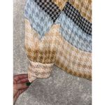 Roberta Roller Rabbit Roller Rabbit Womens Medium Popover Orange Blue Hounds Tooth Print Chiffon Sheer Photo 2