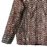 ZARA Basic S Women Black REVERSIBLE Animal Print Puffer Jacket Photo 4