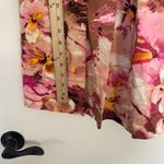 Muse Floral Print Pleated Fit & Flare Dress Pink Brown Women's Size 8 Photo 8