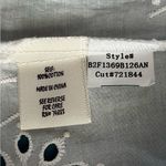 Adiva Eyelet Lace White Button Down Long Sleeve Tunic Blouse Size M Photo 4