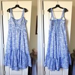 Charo Ruiz Irene Embroidered Corset Maxi Dress Indigo Blue Large EUC Photo 2