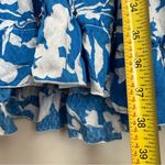 Walker & Wade Ibiza Dress Cornflower Blue Ruffle elastic waist Beads lightweight Size L Photo 9