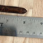 Milan Ladies Watch Vintage Gold Tone Case w/Date Silver Dial Tan Leather Strap Photo 8