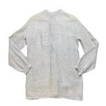 CP Shades Striped Button Front Long Sleeve Linen Tunic Photo 3