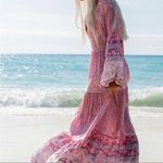 Billabong Cosmos Pink Floral Boho Maxi Dress Size XS Photo 1