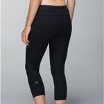 Lululemon Run Inspire Crop II Petal Camo Embossed Black Size 2 Photo 1