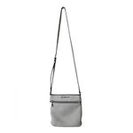 Calvin Klein Michael Kors Riley Crossbody Bag Handbag Med Pebble Gray Leather Photo 1