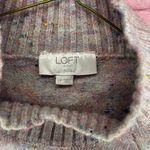 Loft  Sweater LT Brown Mock Neck Confetti Flecked Speckled Size LP Photo 3