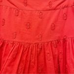 Farm Rio NWT Ruffled 3-D Pineapple Mini Skirt Size Medium Warm Red Tropical NEW Photo 10