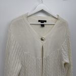 Avenue Avellini Ivory Cream Cable Knit Single Button Cardigan Classic Size 2X Plus Photo 1