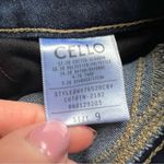 Cello High Rise Skinny Jeans Frayed Hem Lightly Distressed Size 9 Dark Blue Photo 8