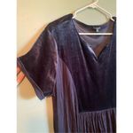 Hannah Purple Velour Rayon Short Sleeve Hi Low Tunic Top Size XL Photo 4